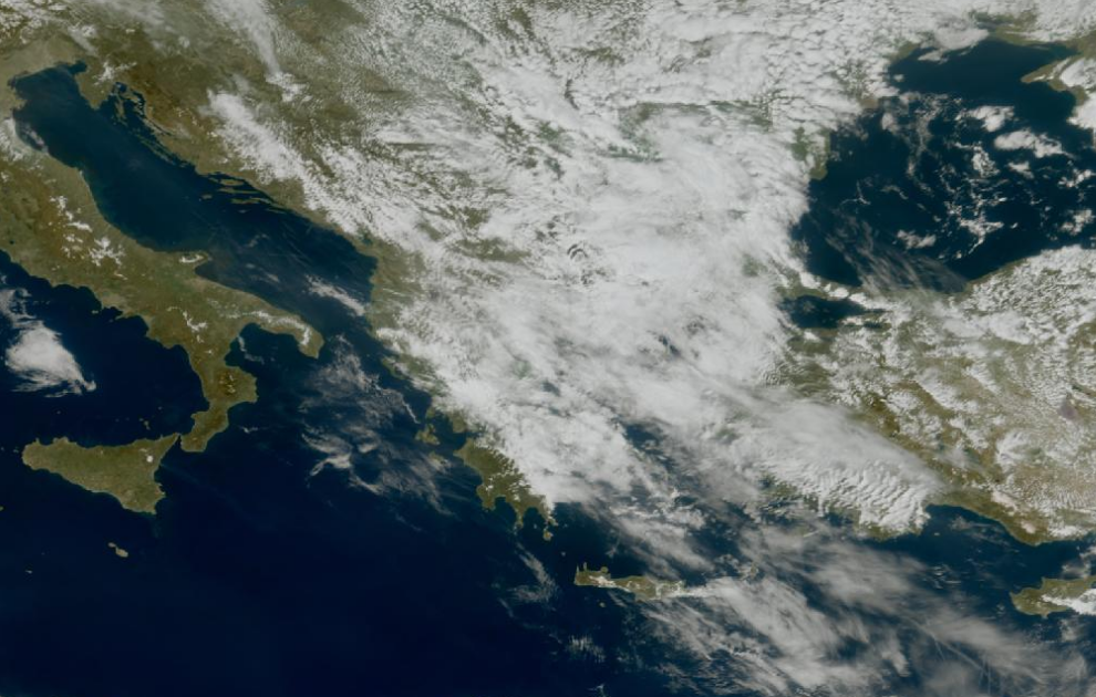 Τελευταία δορυφορική εικόνα νεφοκάλυψης