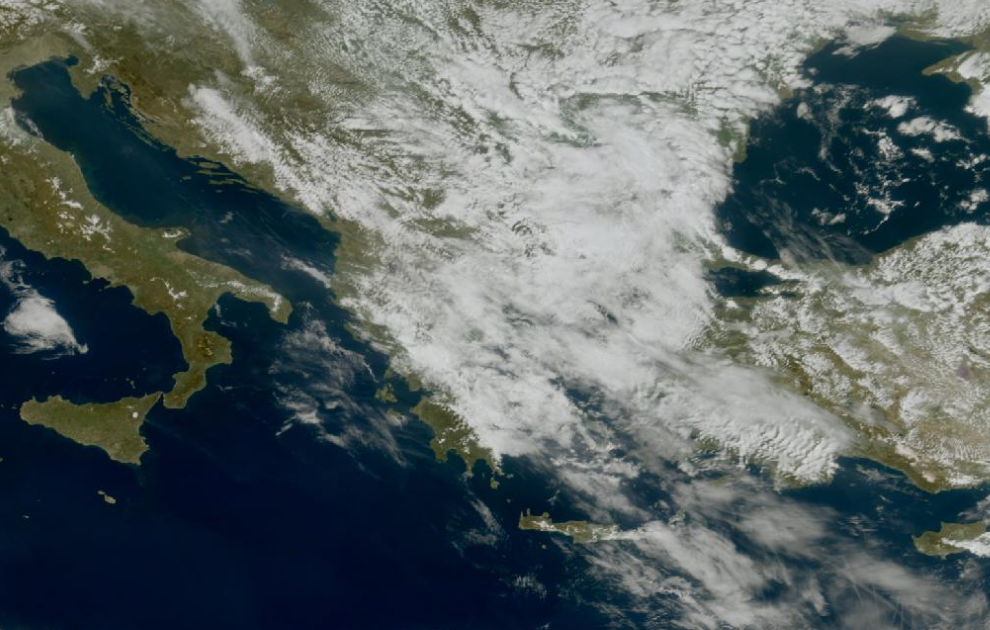 Τελευταία δορυφορική εικόνα νεφοκάλυψης