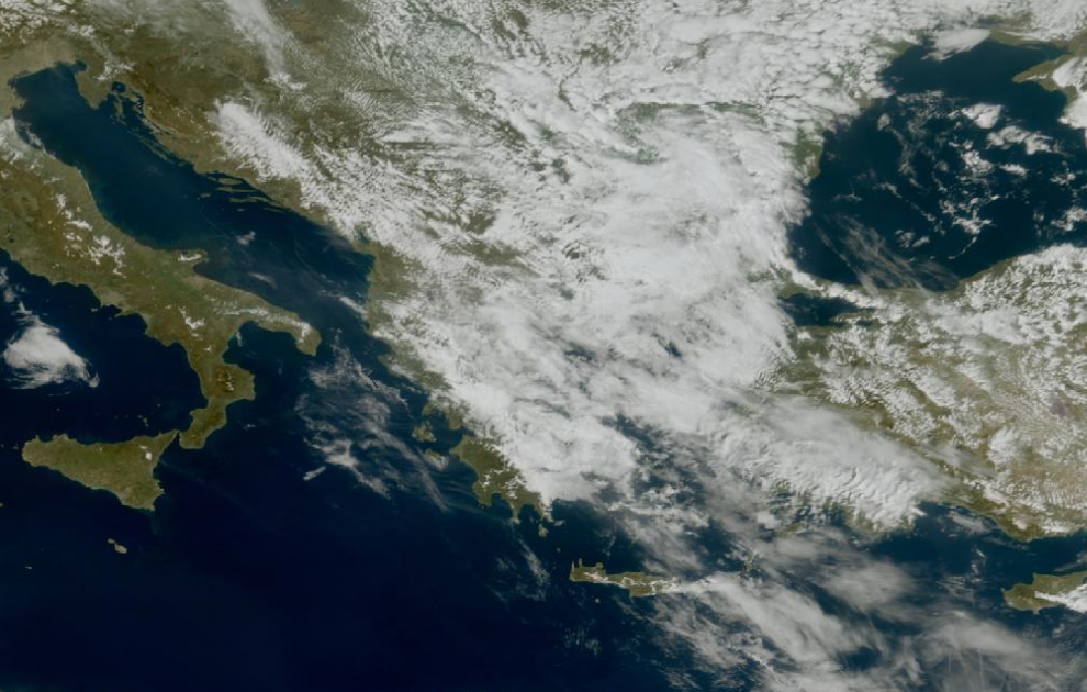 Τελευταία δορυφορική εικόνα νεφοκάλυψης