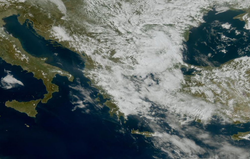 Τελευταία δορυφορική εικόνα νεφοκάλυψης