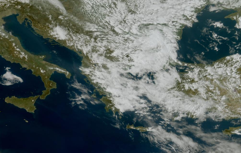 Τελευταία δορυφορική εικόνα νεφοκάλυψης