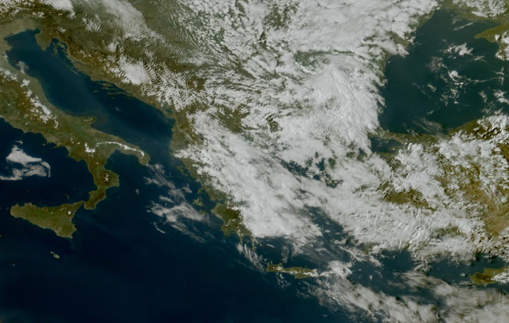 Τελευταία δορυφορική εικόνα νεφοκάλυψης