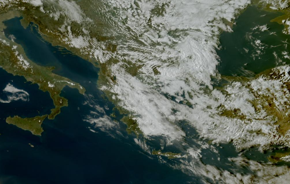 Τελευταία δορυφορική εικόνα νεφοκάλυψης