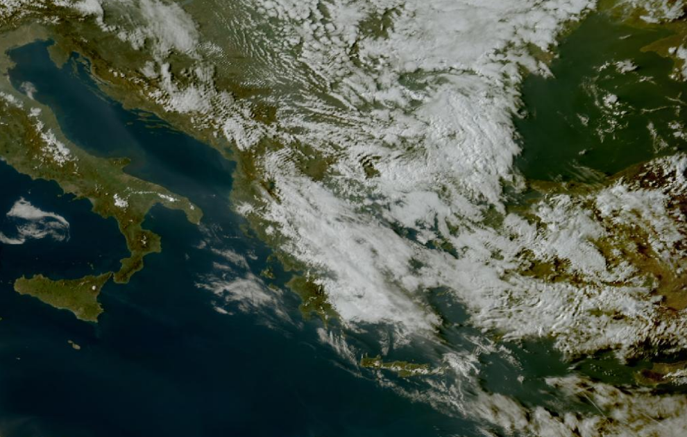 Τελευταία δορυφορική εικόνα νεφοκάλυψης