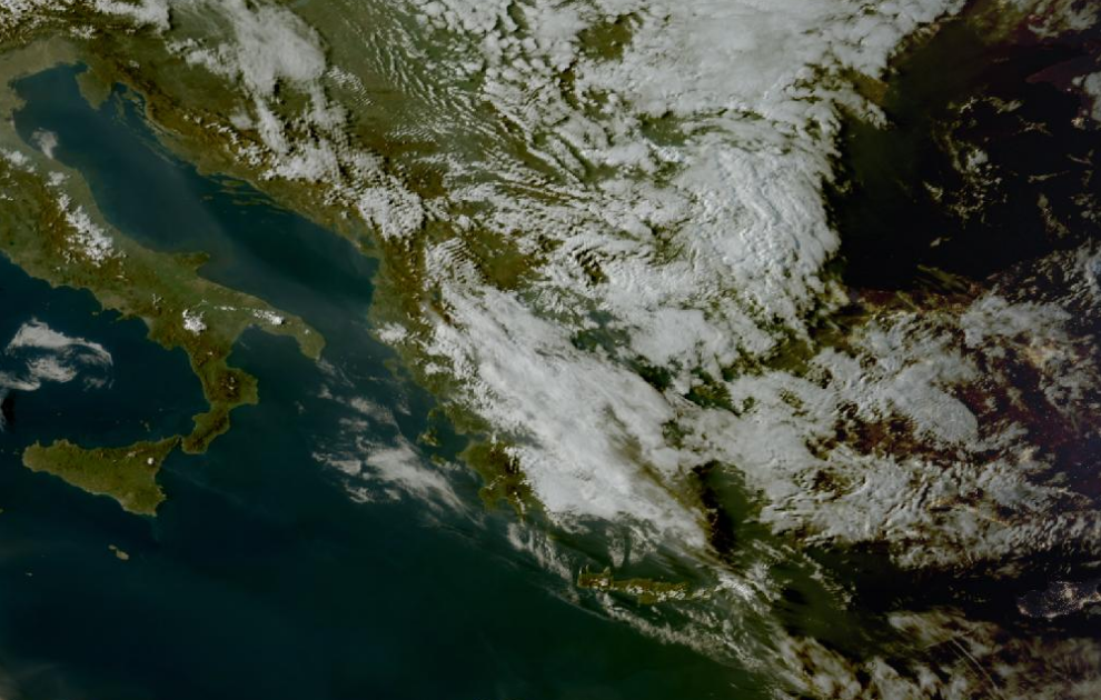 Τελευταία δορυφορική εικόνα νεφοκάλυψης