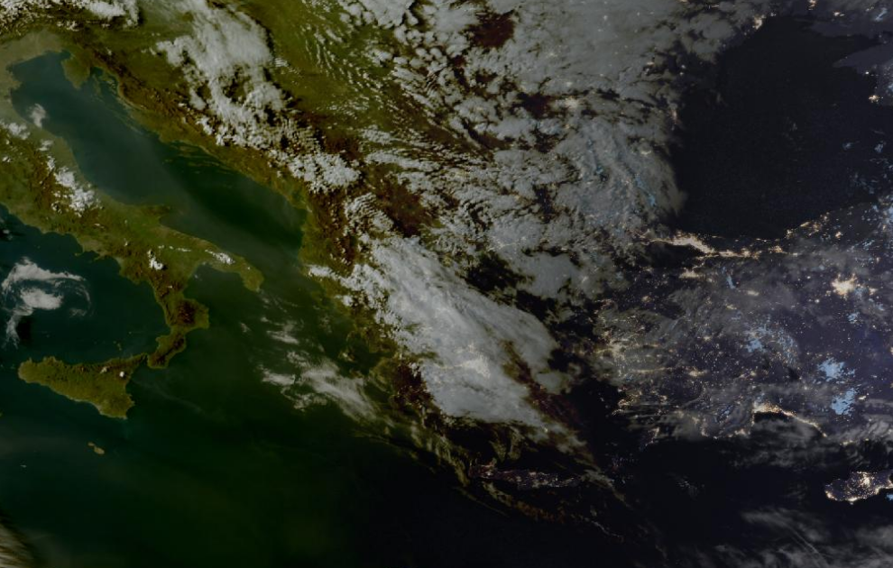 Τελευταία δορυφορική εικόνα νεφοκάλυψης