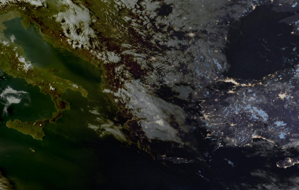 Τελευταία δορυφορική εικόνα νεφοκάλυψης