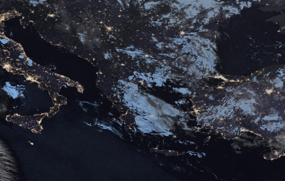 Τελευταία δορυφορική εικόνα νεφοκάλυψης