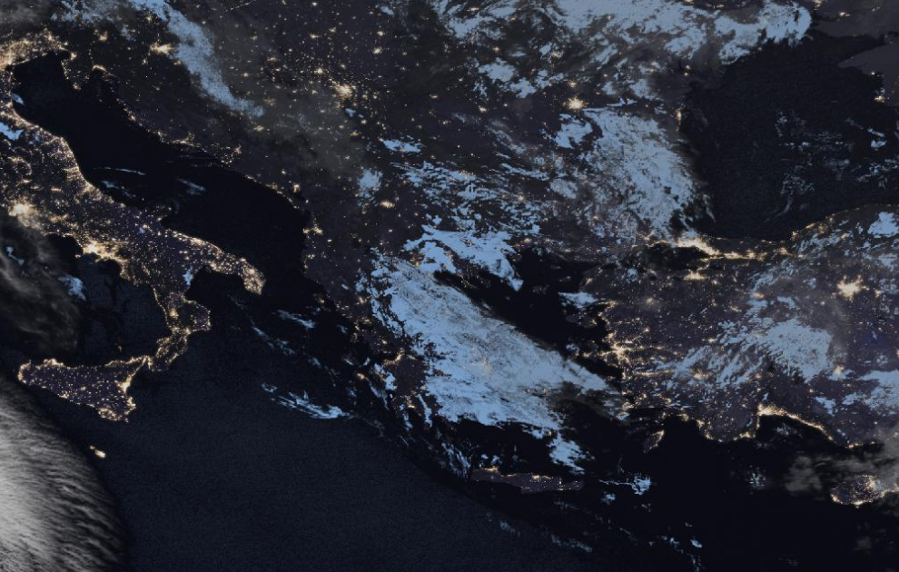 Τελευταία δορυφορική εικόνα νεφοκάλυψης