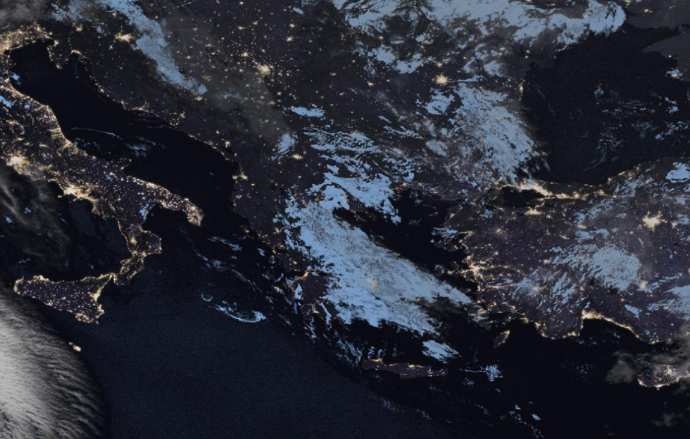 Τελευταία δορυφορική εικόνα νεφοκάλυψης