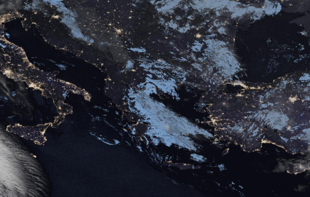 Τελευταία δορυφορική εικόνα νεφοκάλυψης