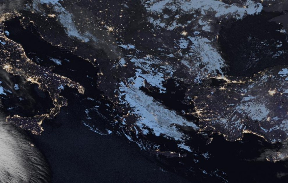 Τελευταία δορυφορική εικόνα νεφοκάλυψης