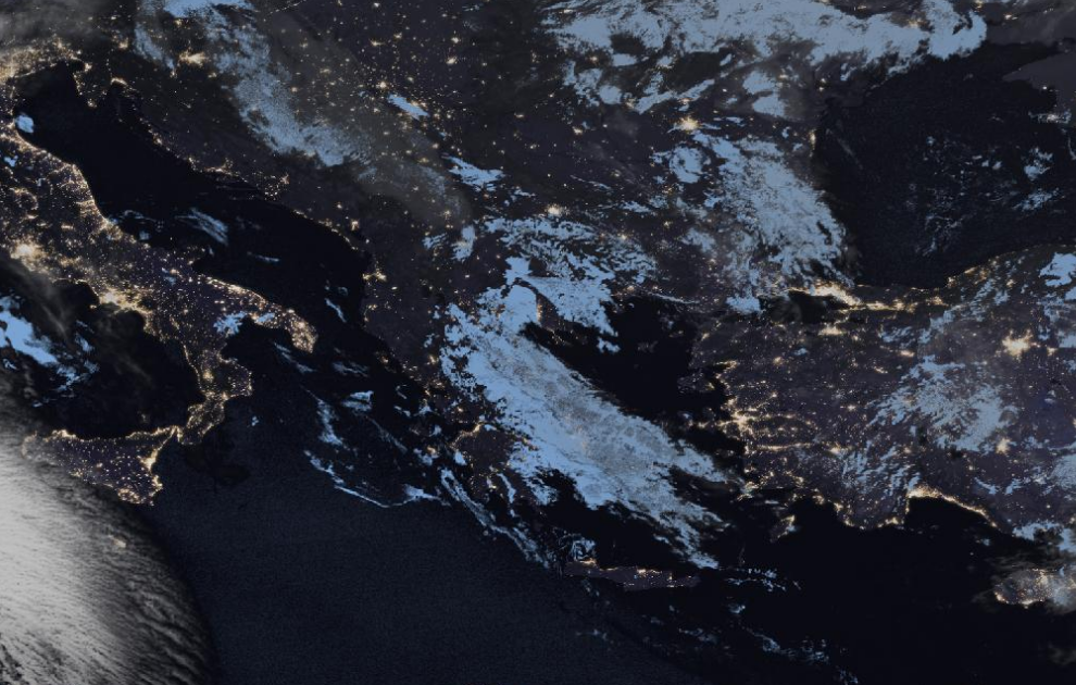 Τελευταία δορυφορική εικόνα νεφοκάλυψης