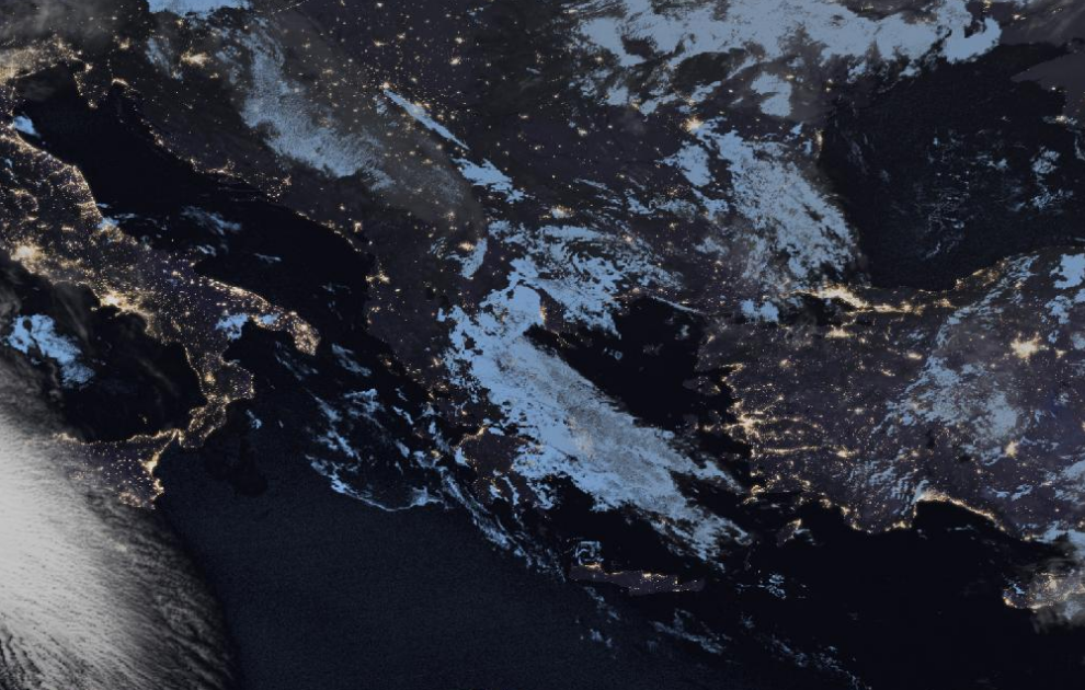 Τελευταία δορυφορική εικόνα νεφοκάλυψης