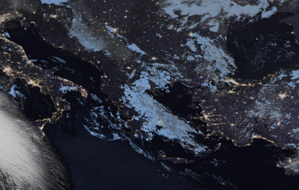 Τελευταία δορυφορική εικόνα νεφοκάλυψης