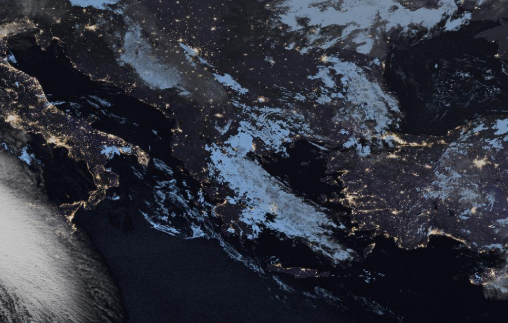 Τελευταία δορυφορική εικόνα νεφοκάλυψης