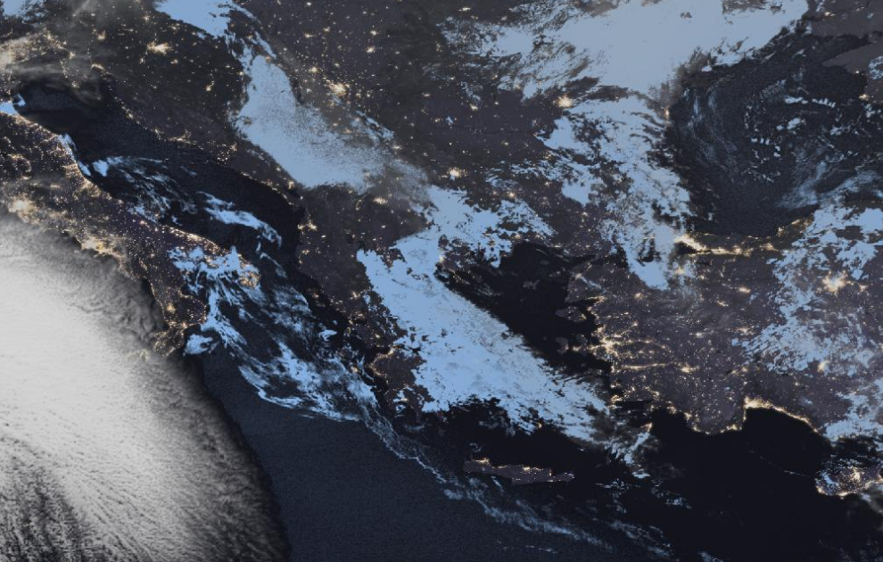 Τελευταία δορυφορική εικόνα νεφοκάλυψης