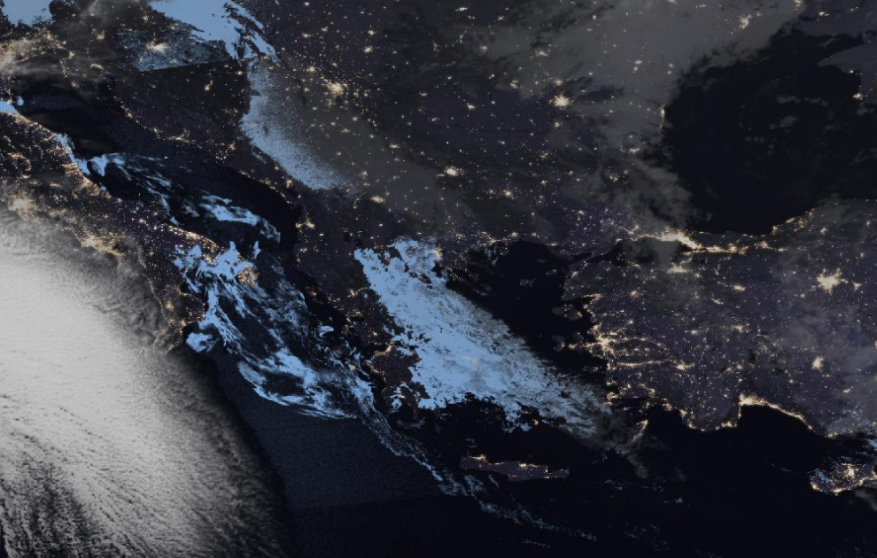 Τελευταία δορυφορική εικόνα νεφοκάλυψης