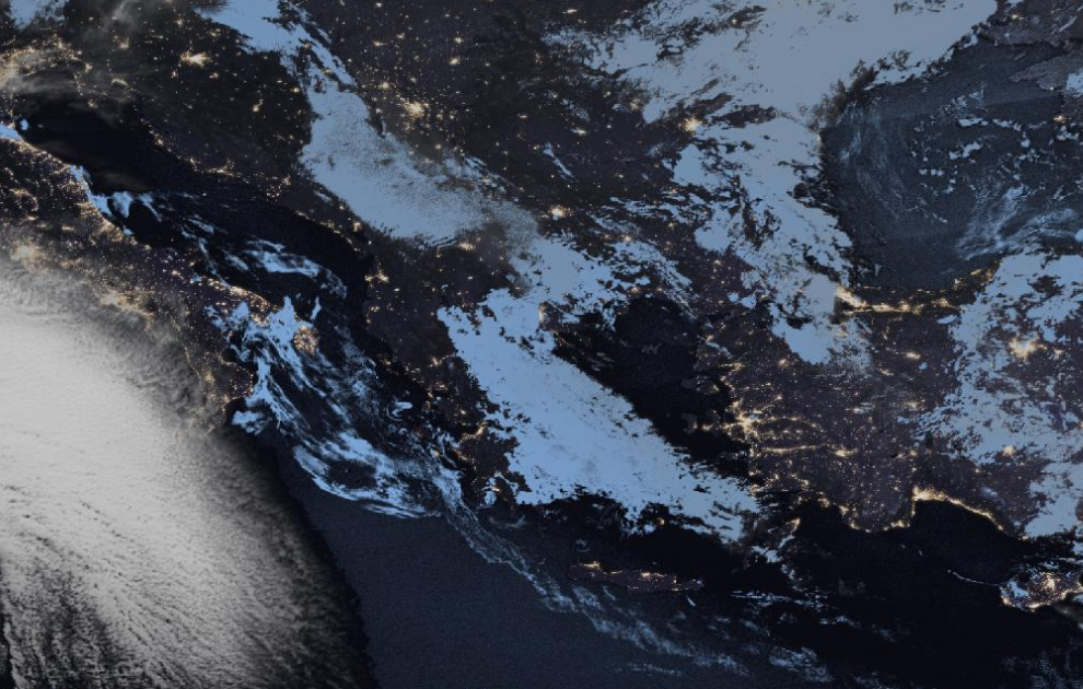 Τελευταία δορυφορική εικόνα νεφοκάλυψης