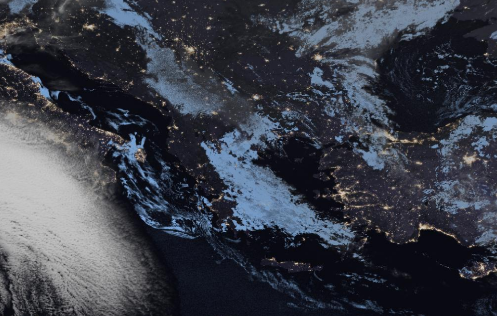 Τελευταία δορυφορική εικόνα νεφοκάλυψης