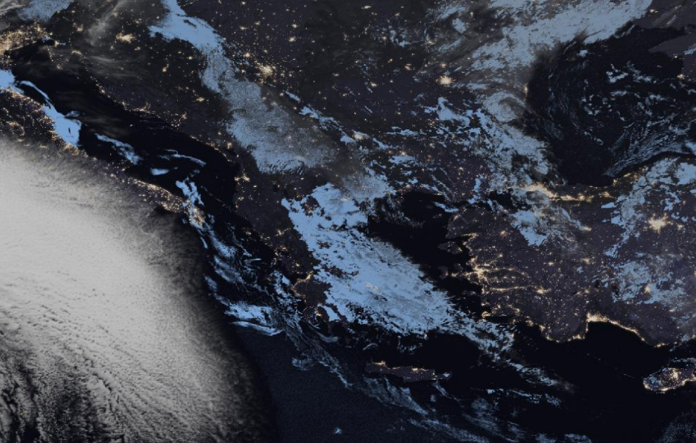 Τελευταία δορυφορική εικόνα νεφοκάλυψης