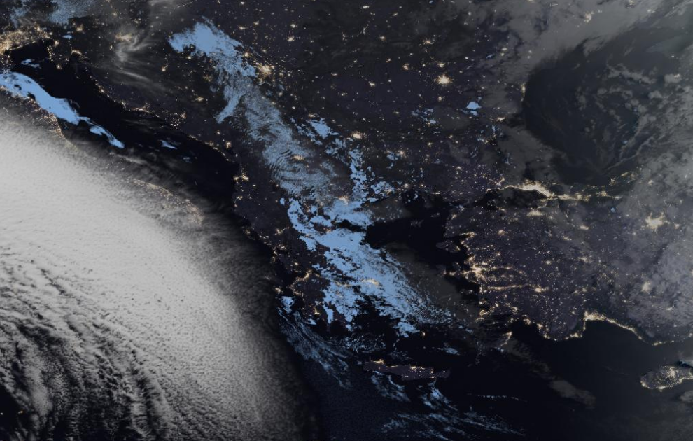 Τελευταία δορυφορική εικόνα νεφοκάλυψης