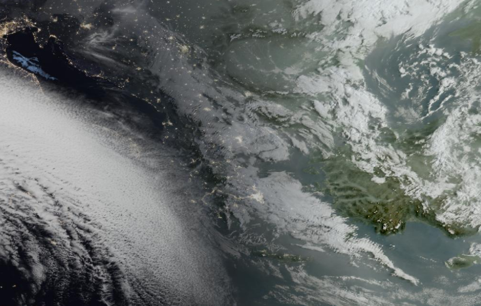 Τελευταία δορυφορική εικόνα νεφοκάλυψης