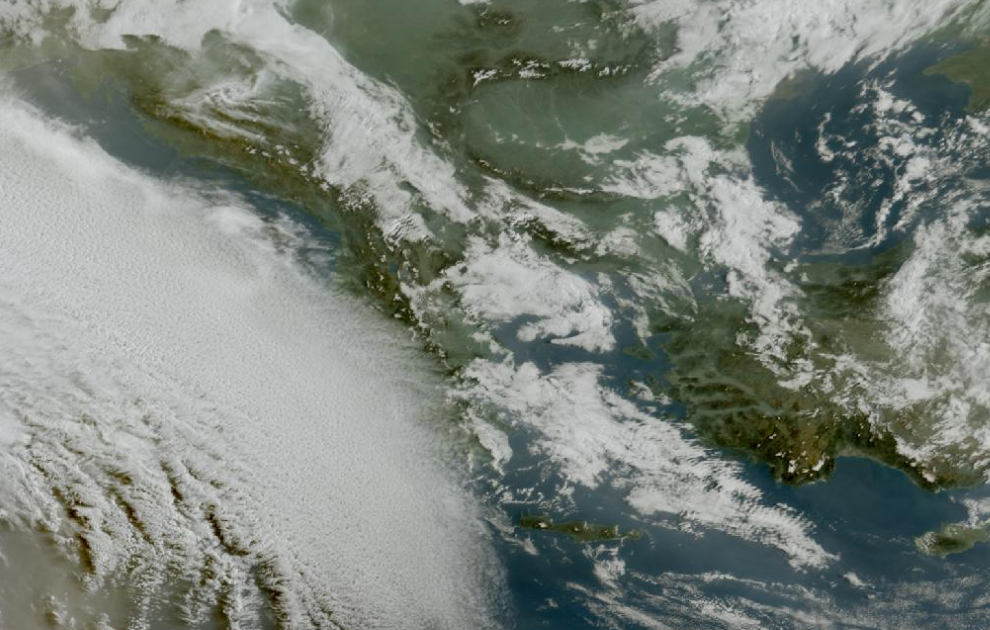 Τελευταία δορυφορική εικόνα νεφοκάλυψης