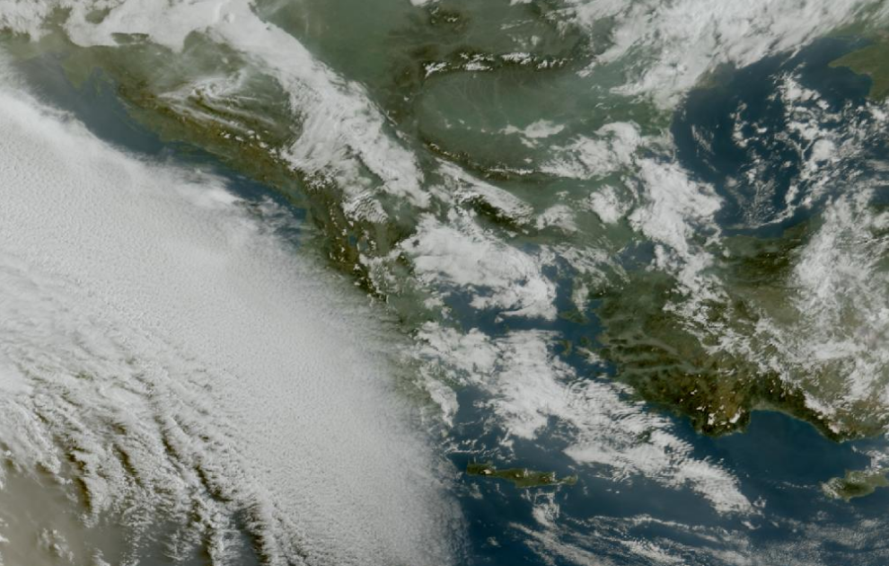 Τελευταία δορυφορική εικόνα νεφοκάλυψης