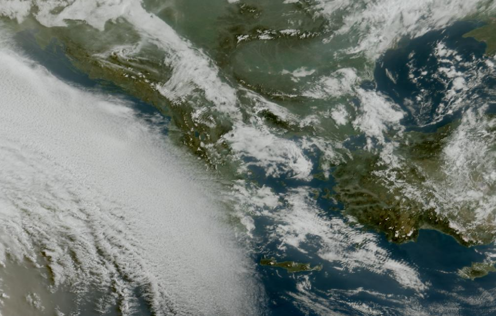 Τελευταία δορυφορική εικόνα νεφοκάλυψης