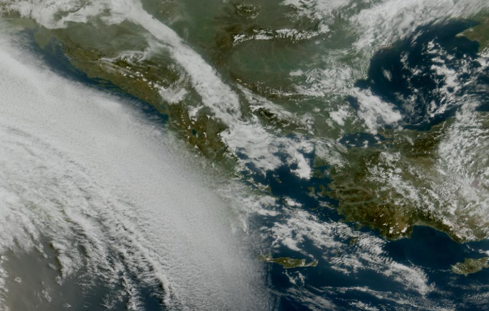 Τελευταία δορυφορική εικόνα νεφοκάλυψης