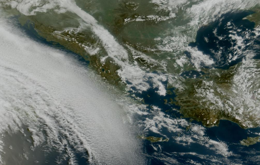 Τελευταία δορυφορική εικόνα νεφοκάλυψης