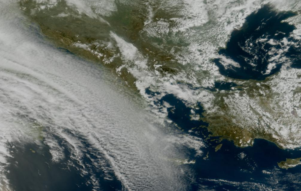 Τελευταία δορυφορική εικόνα νεφοκάλυψης