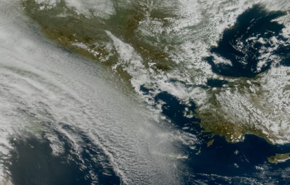 Τελευταία δορυφορική εικόνα νεφοκάλυψης