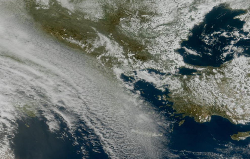 Τελευταία δορυφορική εικόνα νεφοκάλυψης