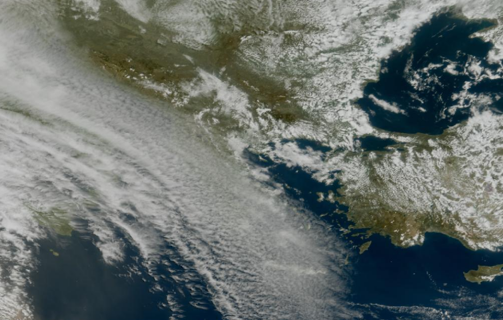 Τελευταία δορυφορική εικόνα νεφοκάλυψης