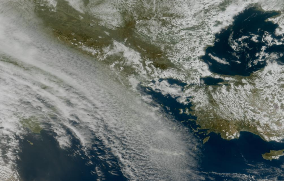 Τελευταία δορυφορική εικόνα νεφοκάλυψης