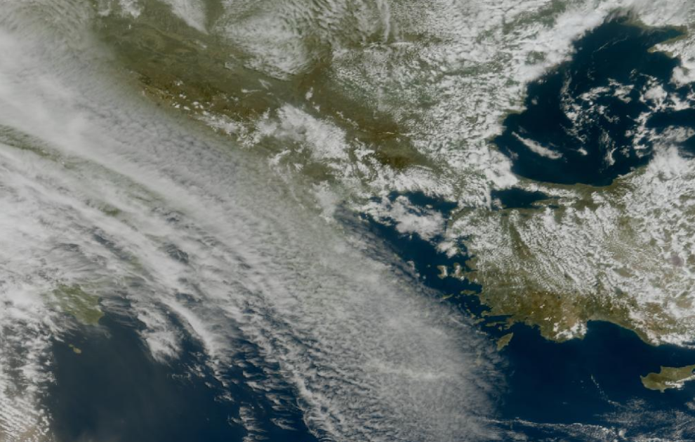 Τελευταία δορυφορική εικόνα νεφοκάλυψης