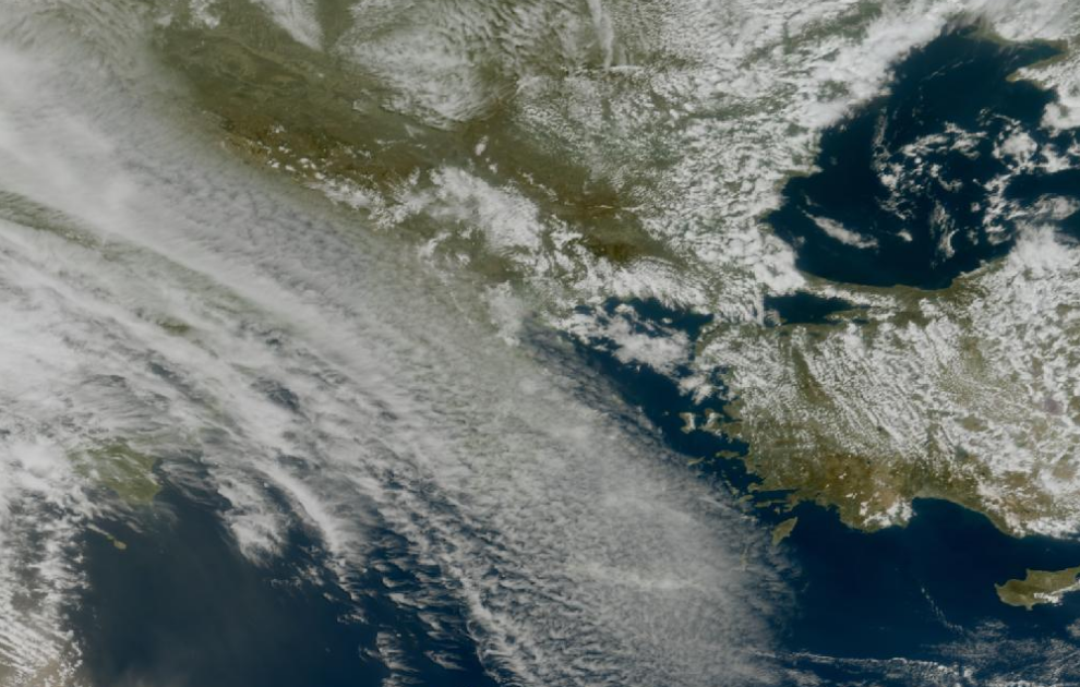 Τελευταία δορυφορική εικόνα νεφοκάλυψης