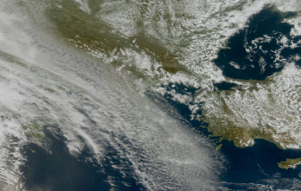 Τελευταία δορυφορική εικόνα νεφοκάλυψης