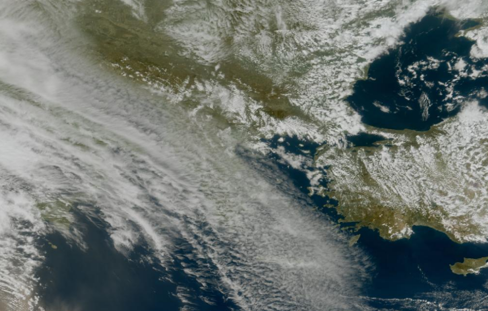 Τελευταία δορυφορική εικόνα νεφοκάλυψης