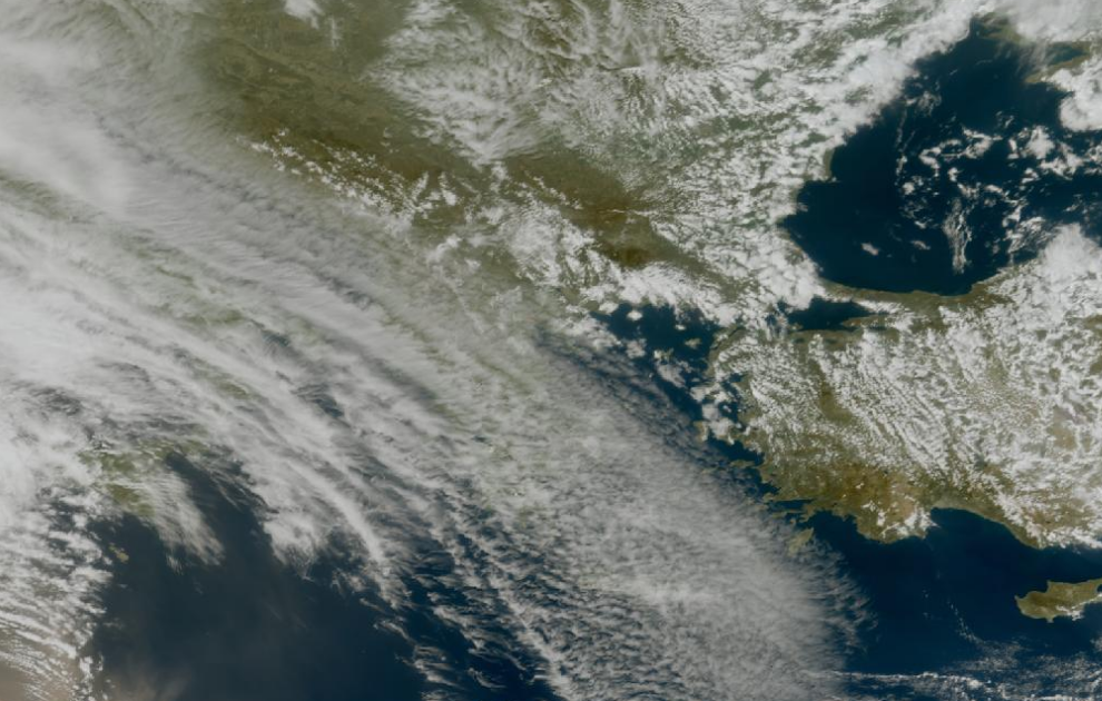 Τελευταία δορυφορική εικόνα νεφοκάλυψης