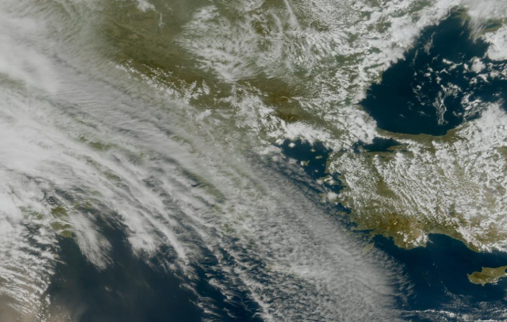 Τελευταία δορυφορική εικόνα νεφοκάλυψης