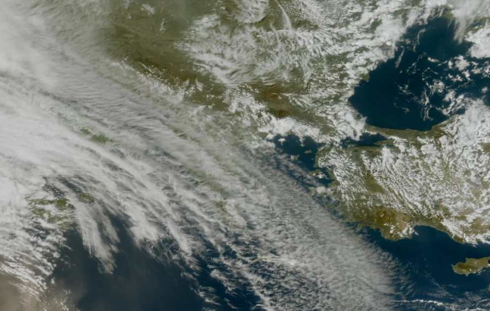 Τελευταία δορυφορική εικόνα νεφοκάλυψης