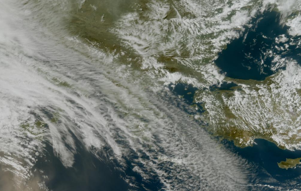 Τελευταία δορυφορική εικόνα νεφοκάλυψης