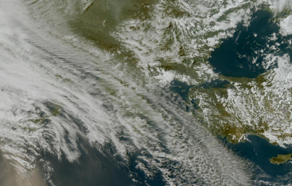 Τελευταία δορυφορική εικόνα νεφοκάλυψης