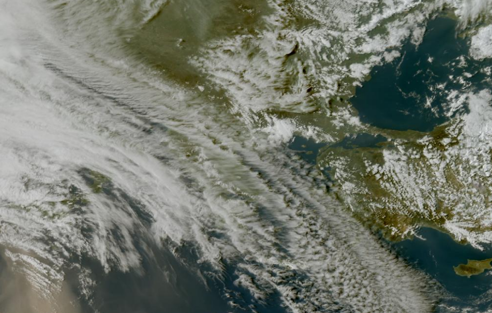 Τελευταία δορυφορική εικόνα νεφοκάλυψης