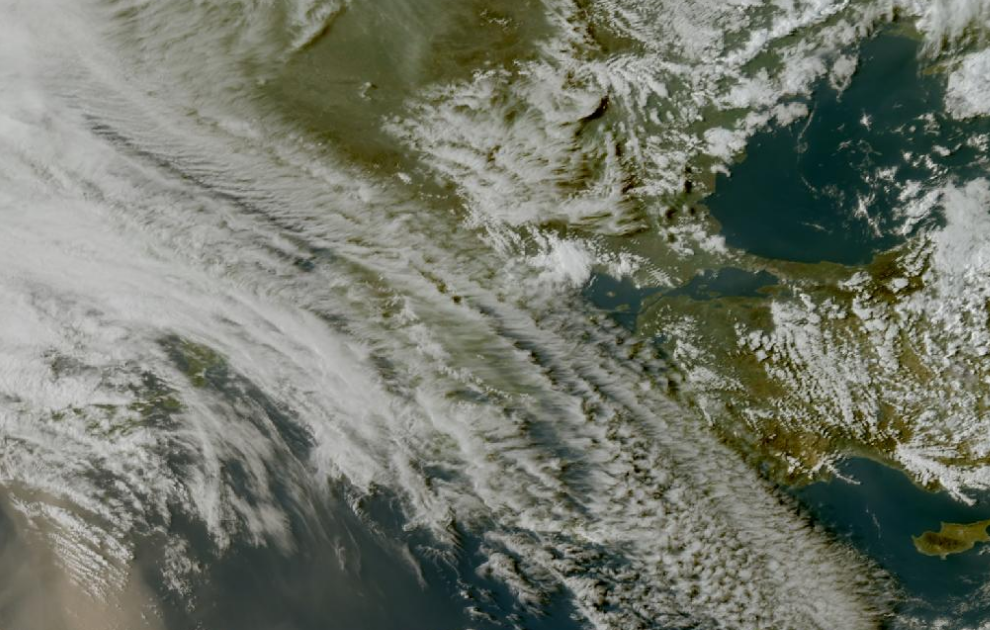 Τελευταία δορυφορική εικόνα νεφοκάλυψης