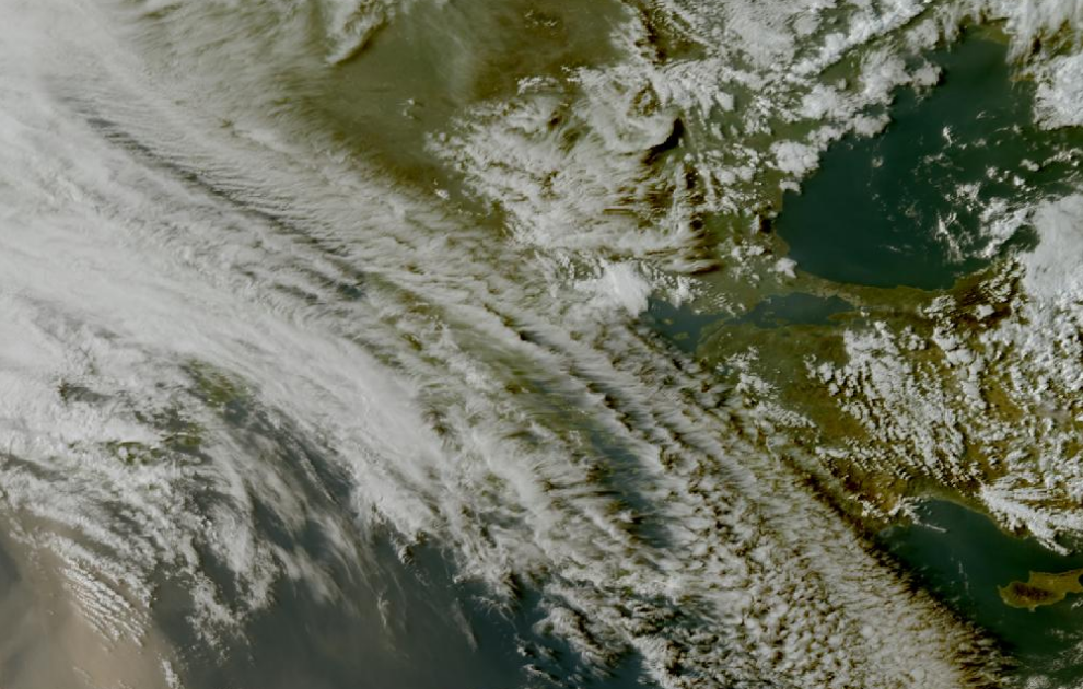 Τελευταία δορυφορική εικόνα νεφοκάλυψης