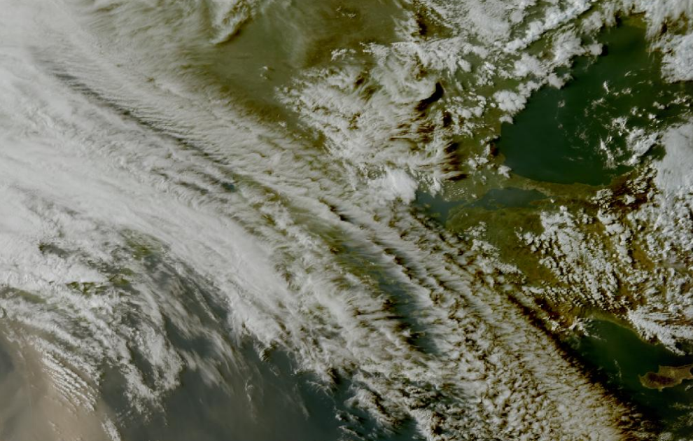 Τελευταία δορυφορική εικόνα νεφοκάλυψης